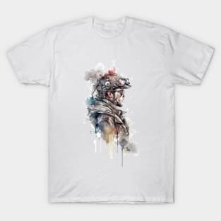 Steampunk Water Colour Man - V1.01 T-Shirt